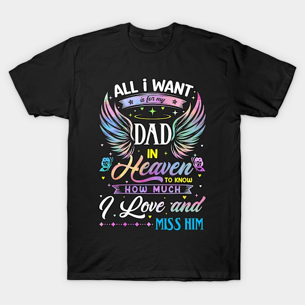 I Love and Miss Him Memorial Dad T-Shirt by Zaaa Amut Amut Indonesia Zaaaa